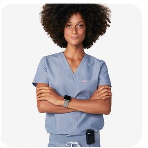 Women’s Figs scrub top.
